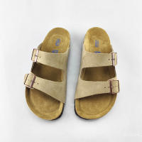 Sandalias al aire libre de una palabra, zapatos de playa, zapatos de hombre, zapatos de mujer, zapatillas de cuero genuino, verano bajo - details 18