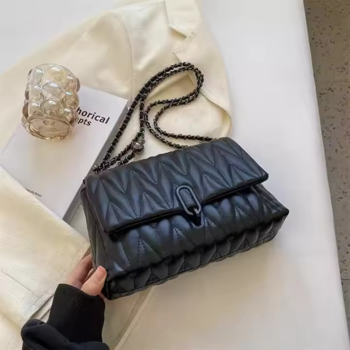 Bolso Cuadrado Bordado Rombo Bolso Cadena Bolso Mujer Bolso Moda - 1