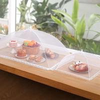 Plegable a prueba de mosquitos e insectos vegetales desmontable, red de limpieza, cubierta para alimentos, mesa de comedor, camping, blanco - details 6