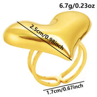Joyería para dedos de niña, Anillos de corazón para mujer, accesorios, Anillo de acero inoxidable, suministros de amor, Anillos DIY, regalo del Día de San Valentín - details 61