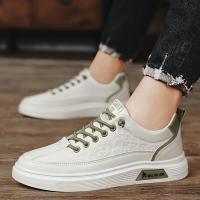Zapatillas de Moda para Hombres MAINALUN Zapatos Deportivos Casuales de Tacón Bajo, Color Sólido, Punta Redonda, Suela de PVC, Forro de PU, Cierre Elástico, Plantilla de Tela Transpirable - details 7