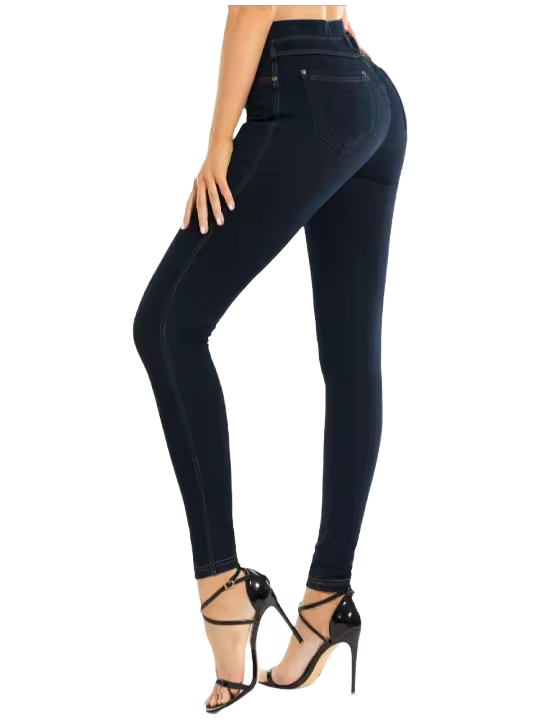 Leggings vaqueros térmicos con pelo interior para mujer - 1
