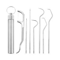 Juego de herramientas para palillos de dientes para el hogar, hilo dental de acero inoxidable para el cuidado dental - details 0
