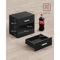 Mesa de Noche de Juego de 2 Diseño de Cajón Abierto Ideal para Dormitorio, Sala de Estar - details 13