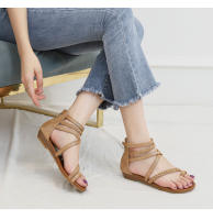 Sandalias de cuña para mujer, nuevas, versátiles, con punta abierta, tallas grandes, con faldas, zapatos romanos. - details 0