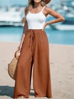 Pantalones de pierna ancha cómodos e informales TK para mujer - details 3