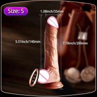 Leten Vibrador Realista Telescópico Dildo Vaginal para Mujeres Juguete Sexual Caliente con Penetración Anal - details 13