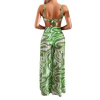 Traje de baño de tres piezas para mujer, conjunto de pantalones de Bikini, traje de baño de cubierta de playa - details 26