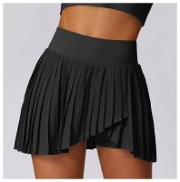 Moda chica gimnasio correr falda plisada falda de tenis de Golf con bolsillo mujeres deportes cintura alta falda de Yoga pantalones cortos faldas deportivas - details 18