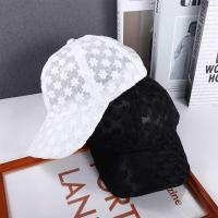 Gorra de béisbol con flores para mujer, informal, ajustable, coreana, para exteriores, con visera de encaje, sombrero de malla - details 4