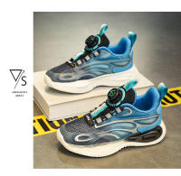 Zapatillas deportivas azules luminosas de malla con botones giratorios para niños - details 19