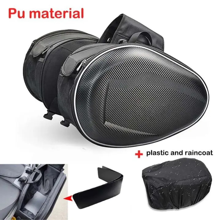 Lo más nuevo, impermeable, para motocicleta, carreras, casco de motocicleta, bolsas de viaje, maletas, alforjas + un par de impermeables + plásticos - 1