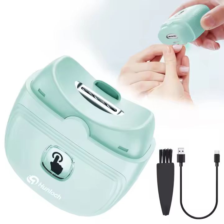 Cortauñas Eléctrico Automático con Almacenamiento y Luz LCD Recargable por USB - 1