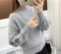 Suéter de mujer 2025 nuevo Otoño Invierno medio cuello alto de manga larga jersey de mujer suéter Casual tejido mujer suéter - details 6