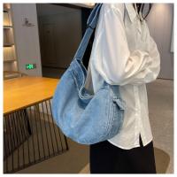 2025 Nueva Bolsa De Lona De Mezclilla Lavada Bolsa De Ocio Simple De Moda Estudiante Temperamento Hombro Bolsa De Mensajero - details 1