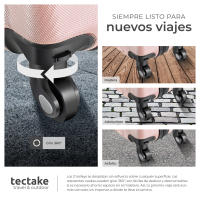 TECTAKE - Juego de maletas PUCCI con 4 piezas, Juego de tres maletas de viaje apilables y un neceser con efecto metalizado, Trolleys con asas laterales y un asa telescópica ergonómica, Maletas con c - details 2