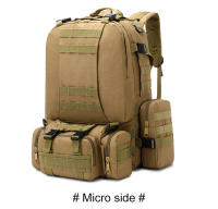 Mochila de senderismo 4 en 1 de 50l para hombre, bolsa de asalto multifuncional impermeable, desmontable, para exteriores - details 12