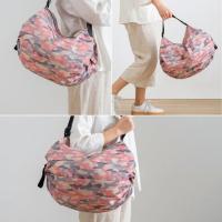 Bolsa de compras plegable creativa, bolso de hombro de viaje portátil reutilizable, ligero, impermeable, plegable, ecológico, de viaje - details 19