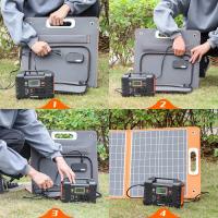 Generador Solar Portátil 200W, Batería de Ion de Litio 172Wh, Estación de Energía 110-240V con Panel Solar Portátil de 18V 60W, Cargador Solar. - details 11