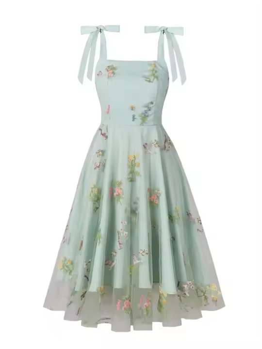 Cinturón de malla bordado para mujer, fiesta de moda vintage Hepburn - 1
