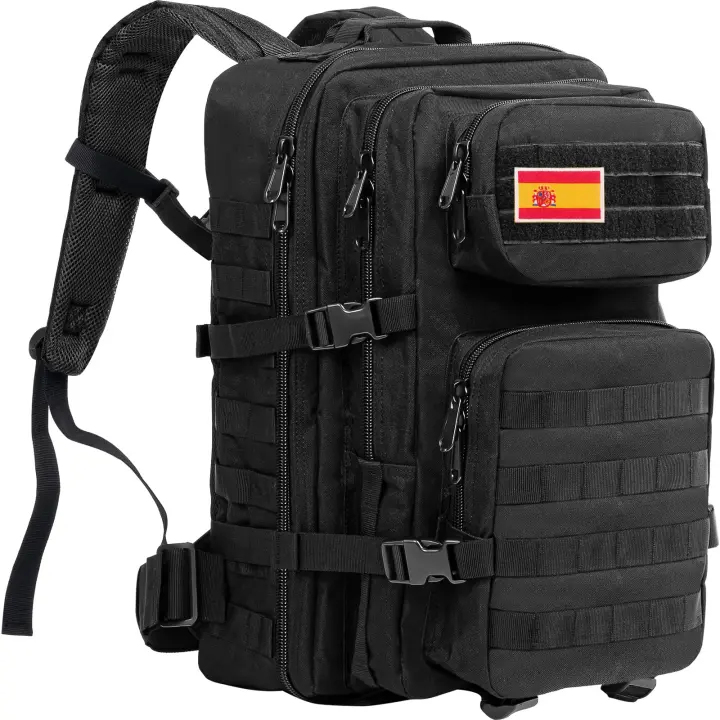 Mochilas Tácticas Militares para Hombre, Bandera de España, Caza, Senderismo, Camping y Actividades al Aire Libre, 45L - 1