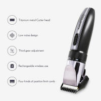 Kemei-cortadora de pelo eléctrica inalámbrica para bebé, máquina de corte de pelo Sideburn de bajo ruido, cortador de cerámica, 3 engranajes, KM-2171 - details 3