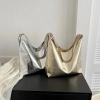 Bolso de Mano de Lujo para Mujer Asa Superior de PU Diseño Informal de Cuero Plateado y Dorado - details 0