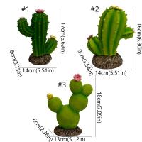 Estatua de Cactus verde creativa, figuras de Cactus en miniatura resistentes a la intemperie, adornos de Cactus hechos a mano resistentes a los rayos UV, decoración interior - details 0