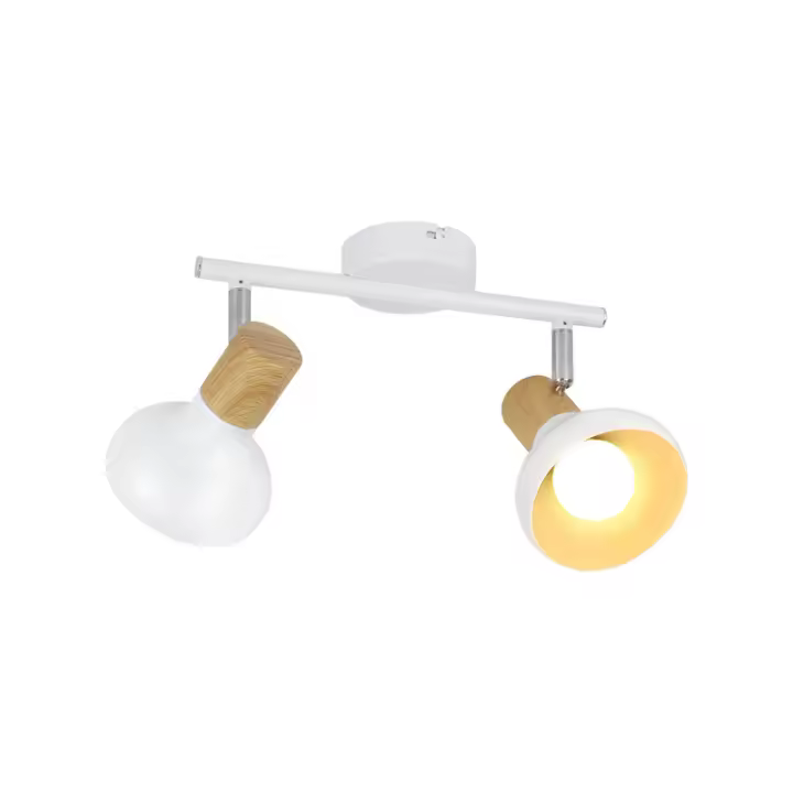 CBJKTX Foco de techo vintage E14 Pantalla de hierro ajustable para interiores industriales sin bombilla - 1