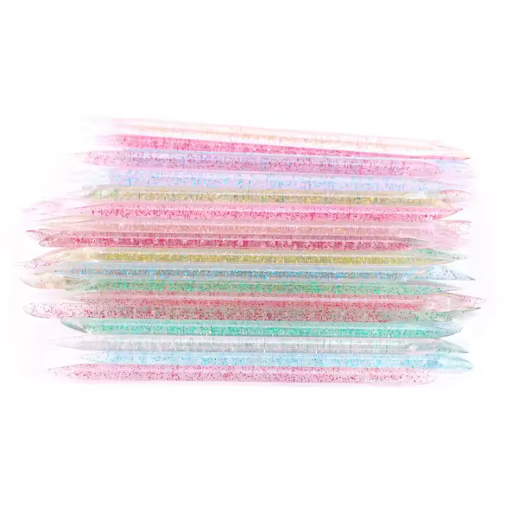 Palillo de cristal reutilizable para manicura, 50 piezas, doble cara, quitacutículas, pedicura, cuidado de las uñas - 1