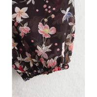 OUWU Vestido Largo de Verano Estilo Bohemio para Mujer Algodón, Lino, Floral, Manga Corta, Estilo Coreano, Casual - details 10