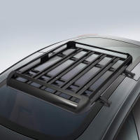 Portaequipajes universal de aluminio, portaequipajes para coches, carga hasta 68 kg, color negro, 127 x 97 cm - details 1