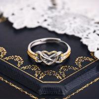 Anillo de Plata Esterlina 925 con Corazón Dorado y Símbolo de Infinidad - details 2