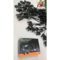 Mini faros láser de matriz de parrilla de coche, focos LED amarillos y blancos - details 0