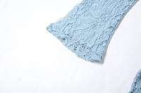 BUNO-con estampado Irregular de Nibber para mujer, moda de otoño, sexi, ver a través de cordones, puños con borlas elásticas, ropa de fiesta nocturna para discoteca - details 14