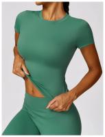 Camiseta Deportiva de Yoga de Nylon Secado Rápido Manga Corta Para Fitness al Aire Libre - details 16