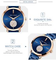 Reloj de Pulsera de Cuarzo Elegante para Mujer Diablo de Luz Solar con Acentos de Diamante de Imitación Pulsera de Acero Inoxidable Impermeable Estilo Casual - details 10