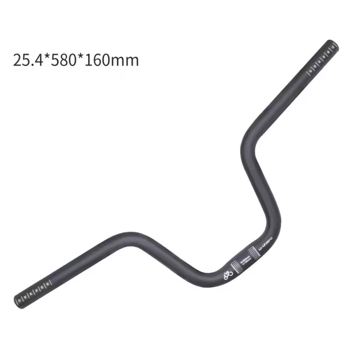 Lp litepro Bicicleta Manillar de aleación de aluminio elevado en forma de U Manillar doblado 25,4x580 mm Compatible con BROMPTON - 1