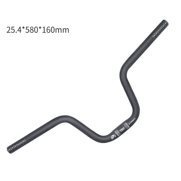 Lp litepro Bicicleta Manillar de aleación de aluminio elevado en forma de U Manillar doblado 25,4x580 mm Compatible con BROMPTON - 1