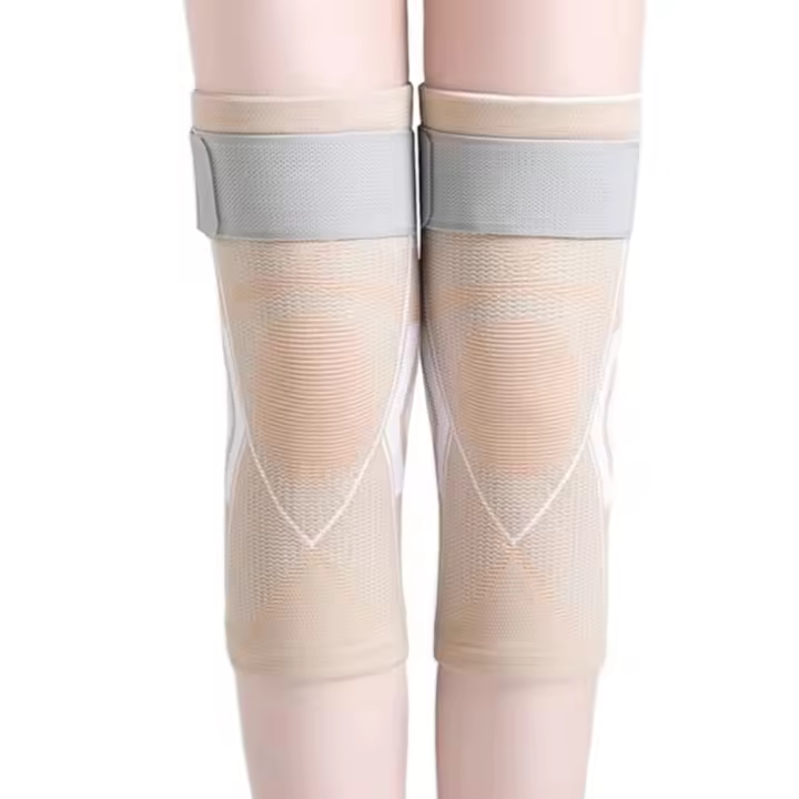 Rodillera deportiva antideslizante, equipo protector de compresión, rodillera de compresión, rodilleras de nailon elástico transpirable, rodilleras para hombres y mujeres - 1