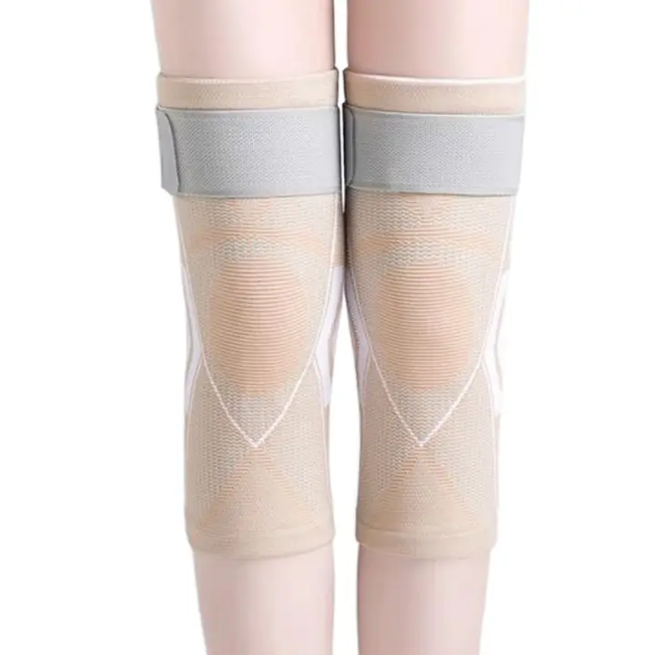 Rodillera deportiva antideslizante, equipo protector de compresión, rodillera de compresión, rodilleras de nailon elástico transpirable, rodilleras para hombres y mujeres - 1