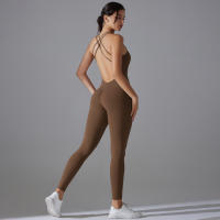 Hamidou-body de Yoga elástico, ropa de gimnasio, ropa deportiva de realce, mono de entrenamiento sin espalda, conjunto de Yoga de alta elasticidad para gimnasio - details 6