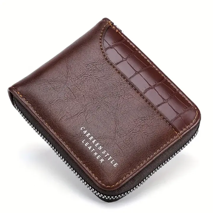 Cartera de Cuero de Lujo para Hombres Monedero con Cinturón y Bolsillos para Tarjetas - 1