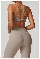 Sujetador de Yoga para Mujer de Nylon Sexy Cruz Transpirable para Gimnasio Top de Primavera/Verano - details 2