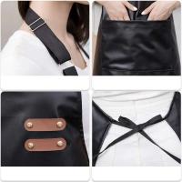 Delantal sin mangas Unisex ajustable, ropa de trabajo de cocina resistente al agua y al aceite de cuero PU, limpieza de cocina - details 1