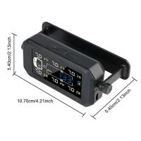 Advertencia de temperatura inteligente, ahorro de combustible, Monitor de neumáticos de coche y camión H13, 6 sensores externos, sistema de supervisión de presión de neumáticos - details 10