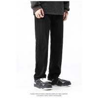 Pantalones vaqueros elásticos negros de marca de moda para hombre, pantalones largos rectos a juego - details 6