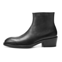 Botas de cuero para hombre de alta calidad, zapatos casuales modernos y transpirables, color negro de alta gama - details 1