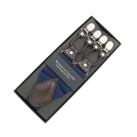 Tirante de cuero de moda de 35 mm de ancho con 6 clips, tirante retro casual para hombre, cinturón, regalo para padre/esposo - details 12