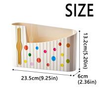Soporte para bolsa de basura montado en la pared, estante de almacenamiento para bolsas de comestibles colgante para el hogar, dispensador de bolsas de basura sin perforaciones de gran capacidad - details 0